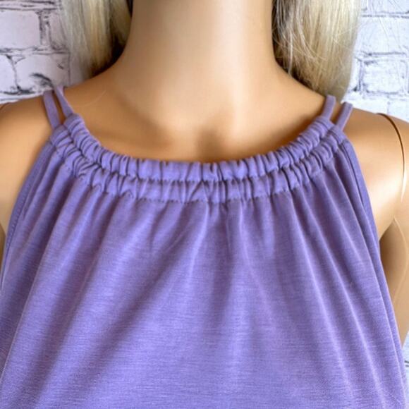 Green Envelope Double Strap High Neck Tank Lavender Size S - Picture 7 of 9